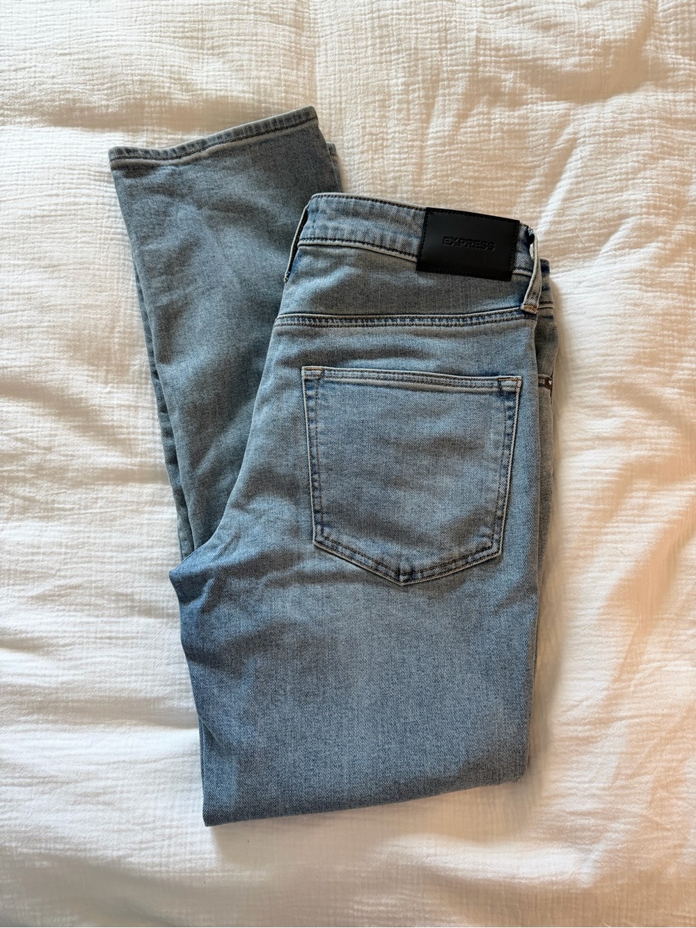 Express Light Blue Straight Men’s Jeans 31 x 30 - Picture 3 of 6